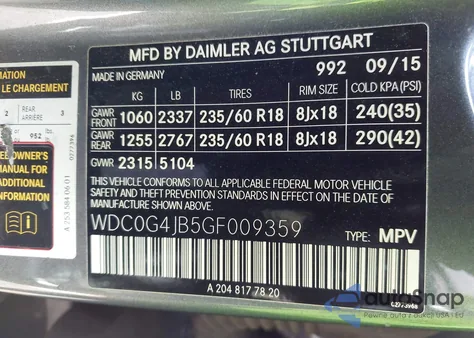 2016 Mercedes-Benz Glc 300 z USA, uszkodzony, nr VIN WDC0G4JB5GF009359